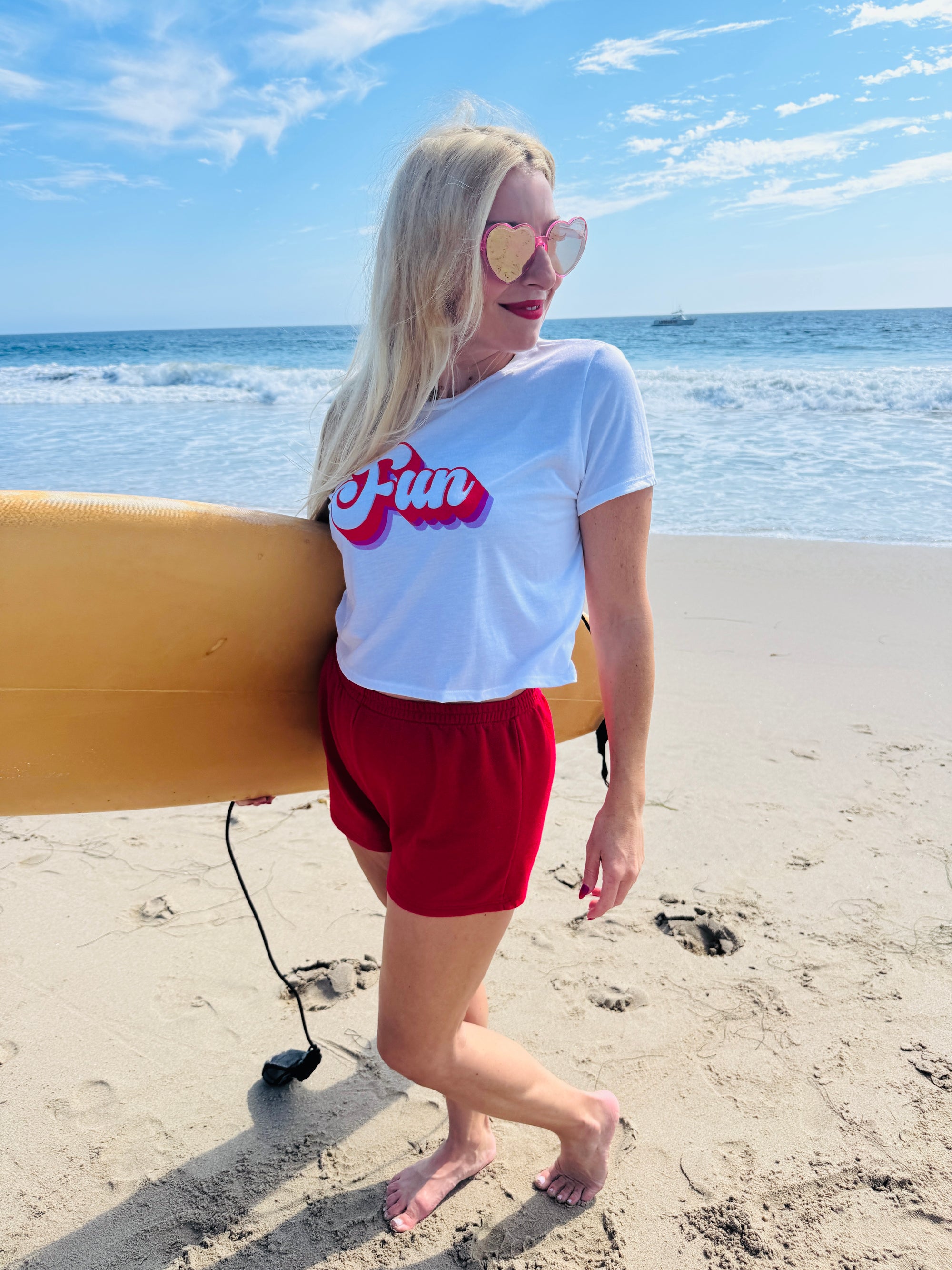 Fun Women's Flowy Cropped T-shirt